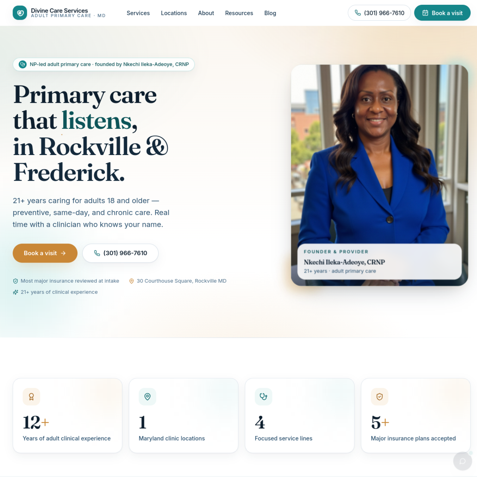 Divine Care Services Home page